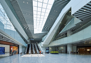 Domestic commercial area inside the terminal.